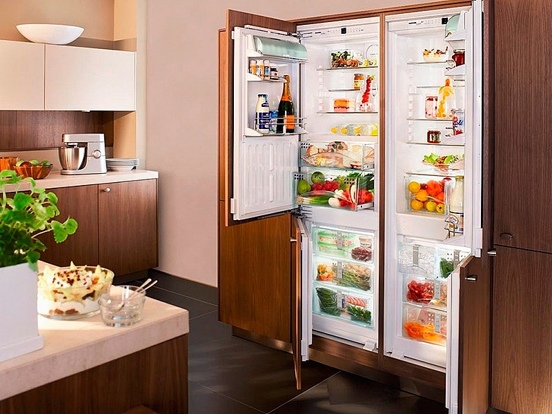 Встраиваемый холодильник Side by Side