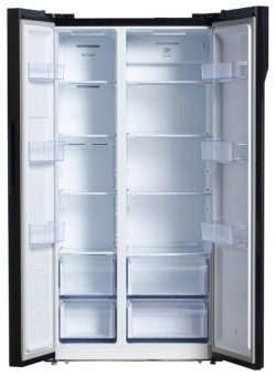 Холодильник Hyundai CS5003F черное стекло
